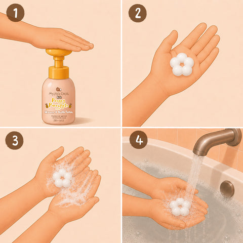 Kids Preppy Pineapple Shower & Bath Foam